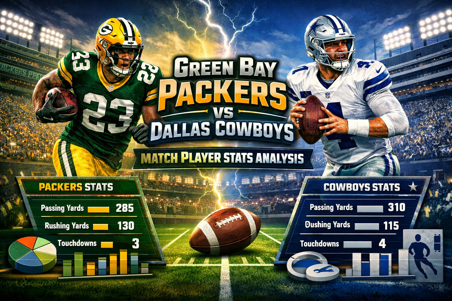 Green Bay Packers vs Dallas Cowboys Match Player Stats