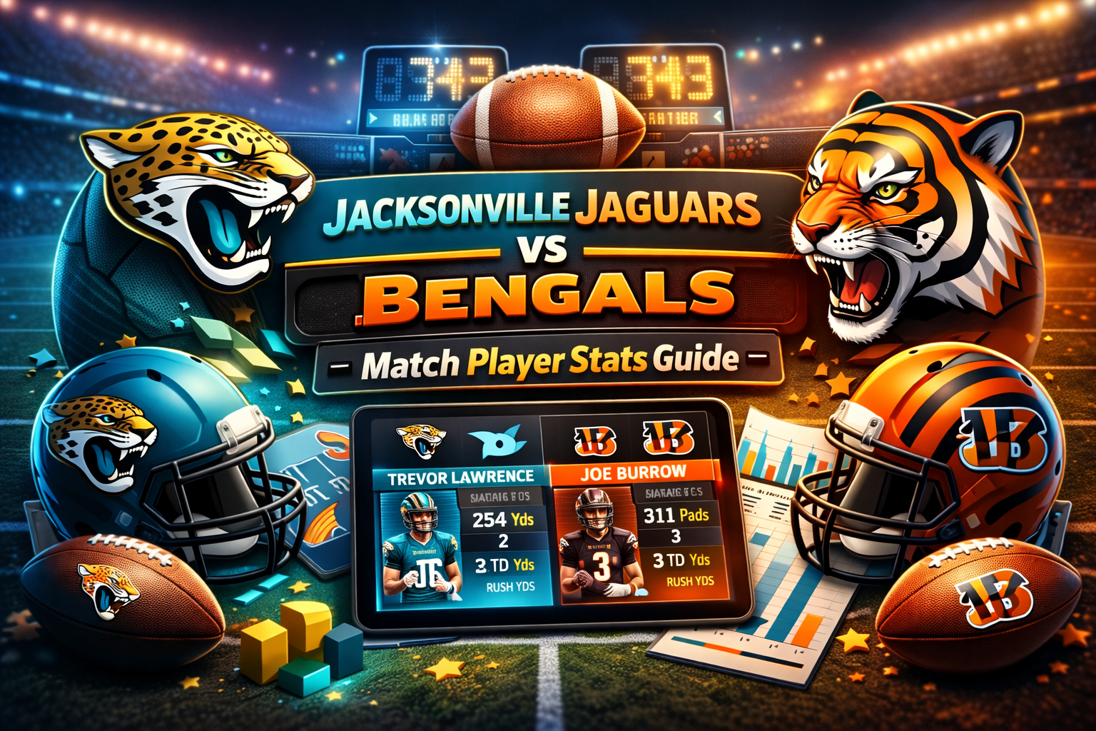 Jacksonville Jaguars vs Bengals Match Player Stats