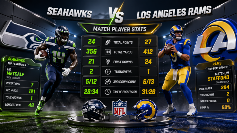 Seahawks vs Los Angeles Rams Match Player Stats